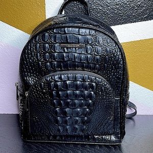 Brahmin Melbourne Collection Mini Dartmouth Crocodile-Embossed Backpack
